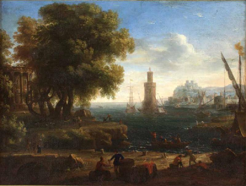 Claude Lorrain Paisaje de un puerto oil painting image